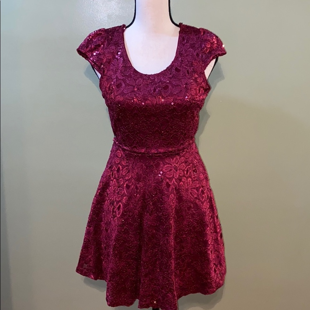 🍓Wine Sequin Dress🍓